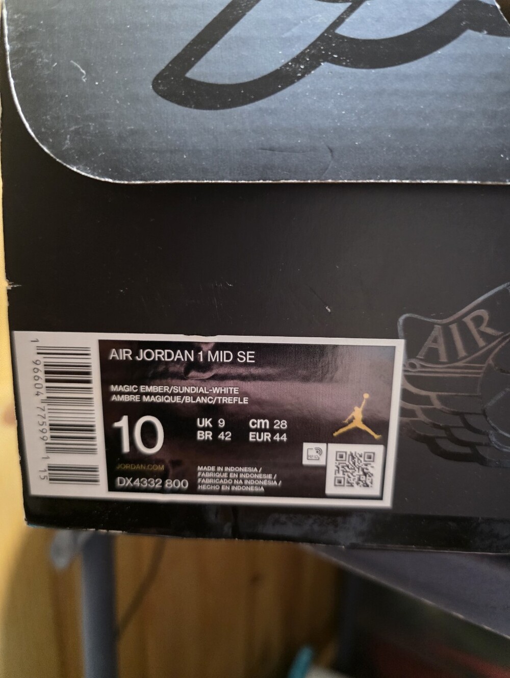 Jordan 1 Mid, Ember/Sundial/White, Size 10m, New. - Picture 10 of 10